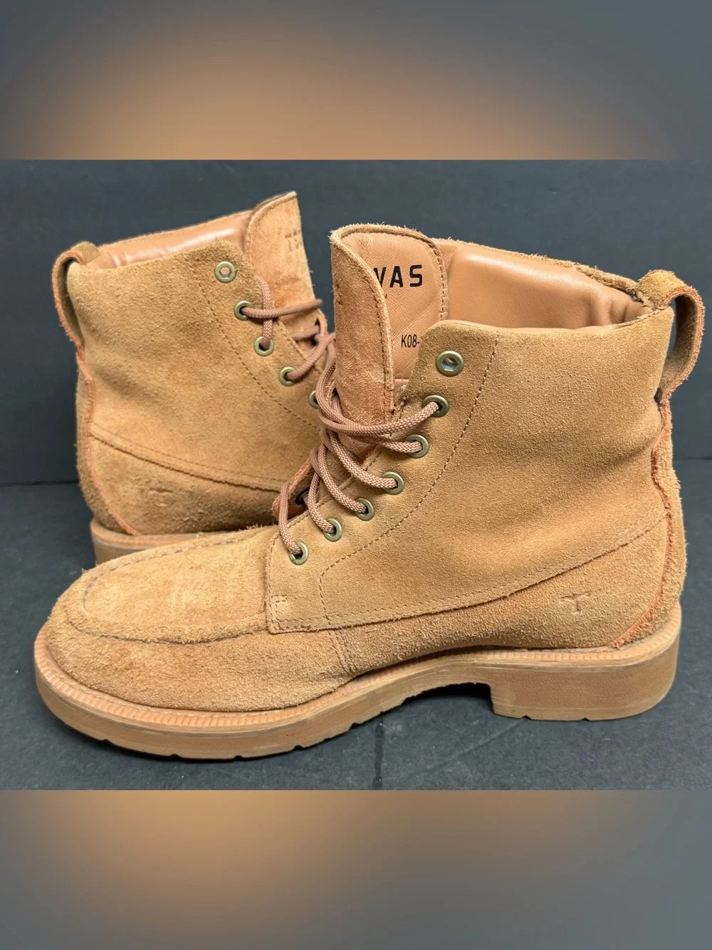 Tecovas Men's The Rugged Moc Natural WP Roughout Boots 10079NAT SIZE 9.5D NICE